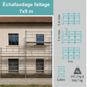 &Eacute;chafaudage sp&eacute;cial faitage 7x9 m