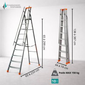 Escabeau Professionnel avec Main-Courante