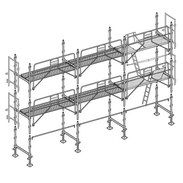 Échafaudage Altrad Façadier 60 m² - ÉCHAFAUDAGES STÉPHANOIS