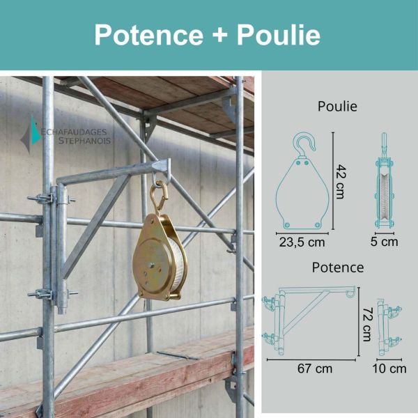 Potence orientable pour échafaudage