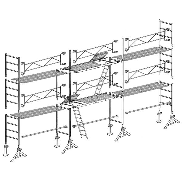 Échafaudage Altrad Façadier 60 m² - ÉCHAFAUDAGES STÉPHANOIS