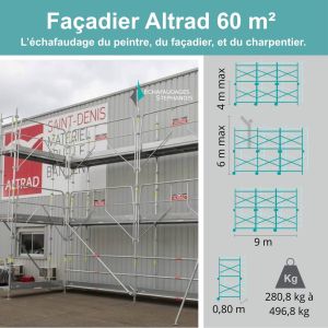 Échafaudage Altrad Façadier 60 m²