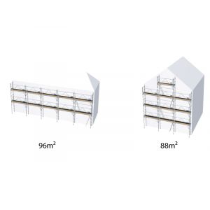 Échafaudage F3000 Transformable 88m² & 96m²