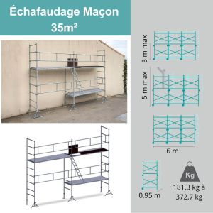 Echafaudage ES49 Maçon 35m²