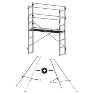 Échafaudage Roulant Quad'Up Évolution 6.70m + Réhausse