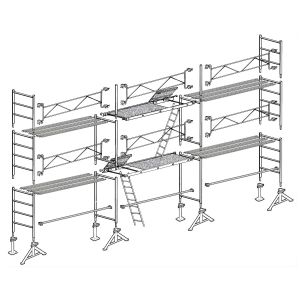 Échafaudage Altrad 49 Maçon 60 m² 