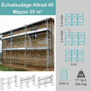 Échafaudage Altrad 49 Maçon 35 m² 