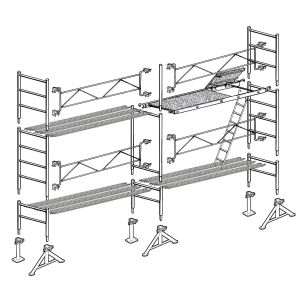 Échafaudage Altrad 49 Maçon 35 m² 