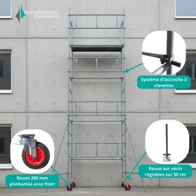 &Eacute;chafaudage roulant 8x3 m 