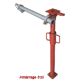 Amarrage étai (barre+2 colliers+étai)