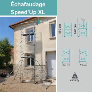 Échafaudage Roulant Speed Up XL Centaure - Aluminium