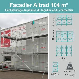Échafaudage Altrad Façadier 104 m²