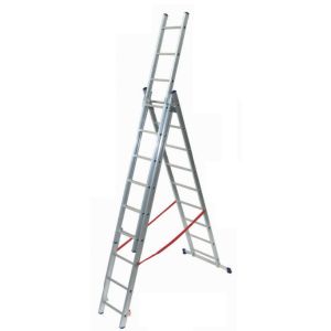 Échelle transformable 3 plans adaptable aux escaliers