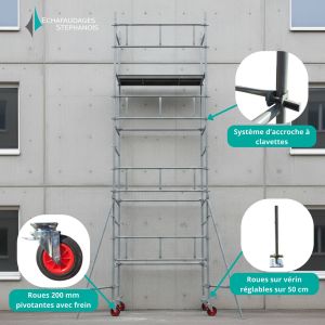 Échafaudage roulant 8x3 m 