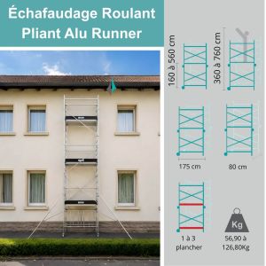 Échafaudage Roulant Pliant Alu RUNNER