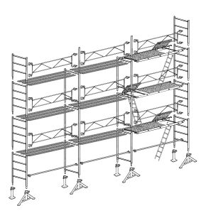 Échafaudage Altrad 49 Maçon 80 m²