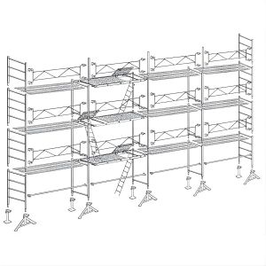 Échafaudage Altrad 49 Maçon 104 m²